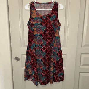 Soft Surroundings Santiago Sleeveless Mini Dress Large Pickets Breathable Travel